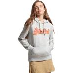 Gråa Långärmade Tränings hoodies med fransar från Superdry Vintage på rea i Storlek XS i Spets för Damer 