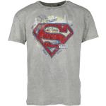 Gråa Superman T-shirts i Storlek S i Bomull för Herrar 