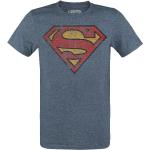 Blåa Superman T-shirts med tryck i Storlek XXL för Herrar 