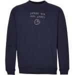 Sweatshirt Malmoe Local Planet Navy Tops Sweat-shirts & Hoodies Sweat-shirts Blue DEDICATED