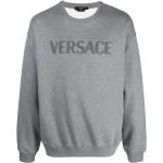 Gråa Sweatshirts med broderi från Versace på rea i Storlek L i Bomullsblandning för Herrar 