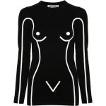 Svarta Långärmade T-shirts från Moschino i Storlek 3 XL i Bomullsblandning för Damer 