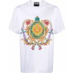 Ekologiska Vita Kortärmade Kortärmade T-shirts från Versace Versace Jeans i Storlek S i Syntet för Herrar 