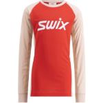 Formella Persikofärgad Långärmade Träningströjor från Swix Classic på rea med Rund ringning i Syntet 
