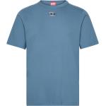 Blåa Kortärmade Kortärmade T-shirts från Diesel i Storlek S 