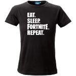 T-shirt Eat Sleep Fortnite DamXXLSvart Svart