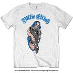 Rockiga Vita Billie Eilish T-shirts i Storlek M för Herrar 