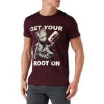 Röda Guardians of the Galaxy Groot T-shirts i Storlek XL för Herrar 