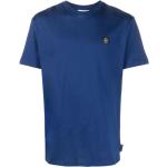 Marinblåa Kortärmade Kortärmade T-shirts med paljetter från Philipp Plein på rea i Jerseytyg för Herrar 