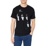 Rockiga Svarta The Beatles Band t-shirts i Storlek S för Herrar 