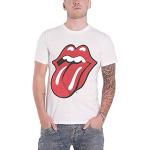 Vita Rolling Stones Band t-shirts i Storlek S för Herrar 