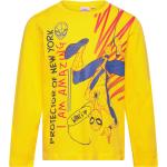 Gula Spiderman Långärmade T-shirts för barn i Storlek 98 