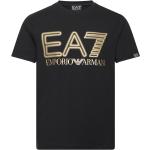 Svarta Kortärmade Kortärmade T-shirts från EA7 i Storlek XXS 