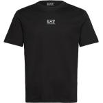 Svarta Kortärmade Kortärmade T-shirts från EA7 i Storlek XS 