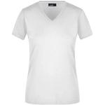 Vita V-ringade T-shirts för Damer 