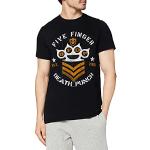 Rockiga Svarta Five Finger Death Punch Band t-shirts i Storlek XL för Herrar 
