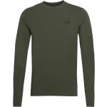 Khaki Långärmade Långärmade T-shirts från EA7 i Storlek S 