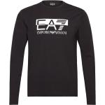 Svarta Långärmade Långärmade T-shirts från EA7 i Storlek S 