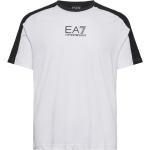 Vita Kortärmade Kortärmade T-shirts från EA7 i Storlek M 