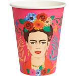 Bohemiska Ljusrosa Frida Kahlo Papperstallrikar från Talking Tables i Plast 