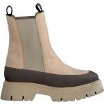 Casual Beige Ankle-boots i Läder för Damer 