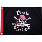 Taylor Pirate For Life Flag Svart 127 x 356 mm