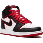 Svarta Höga sneakers från Nike Air Jordan 1 med rundad tå i Läder för Flickor 