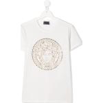 Vita Kortärmade T-shirts med nitar från Versace i Storlek XS i Bomullsblandning för Damer 