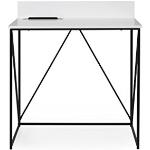 Tenzo 1401-801 Tell Desk vit/svart, lackerade MDF metallben, 86 x 80 x 48 cm (H x B x D)