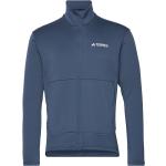Blåa Huvtröjor från adidas Terrex i Storlek S i Fleece 