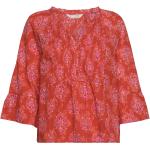 Röda Långärmade Långärmade blusar från Odd Molly i Storlek XS för Damer 
