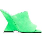 Gröna Flip-flops från The Attico på rea med Slip-on med Fyrkantig tå i Kalvskinn för Damer 