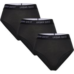 The Bamboo 3-Pack Maxi Brief Lingerie Panties High Waisted Panties Black URBAN QUEST
