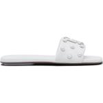 Vita Slip in-sandaler med pärlor från Marc Jacobs i storlek 36 med Slip-on med Fyrkantig tå i Läder för Damer 