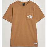 Bruna Kortärmade Kortärmade T-shirts från The North Face Berkeley i Storlek S med Rund ringning i Bomull för Herrar 