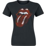 Svarta Rolling Stones Band t-shirts i Storlek L i Bomull för Damer 