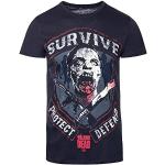 Svarta The Walking Dead T-shirts med tryck i Storlek XL för Herrar 