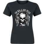 Svarta The Walking Dead T-shirts med tryck i Storlek L i Bomull för Damer 