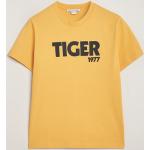 Gula Kortärmade Kortärmade T-shirts från Tiger of Sweden i Storlek M med Rund ringning i Bomull för Herrar 