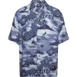 Blåa Kortärmade Hawaiiskjortor från Tommy Hilfiger i Storlek XS 