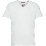 Vita Kortärmade Kortärmade T-shirts från Tommy Hilfiger i Storlek XS med V-ringning i Jerseytyg 