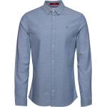 Casual Blåa Oxford-skjortor från Tommy Hilfiger med stretch i Storlek XS 