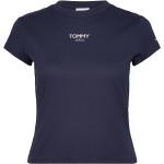 Marinblåa Kortärmade Kortärmade T-shirts från Tommy Hilfiger Essentials i Storlek XS 