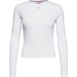 Vita Långärmade Långärmade T-shirts från Tommy Hilfiger Essentials i Storlek L 