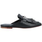 Svarta Slip in-sandaler med fransar från Tod's i storlek 34 med rundad tå i Mjukt läder för Damer 