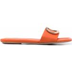 Orange Slip in-sandaler från Twinset i storlek 38 med Slip-on med Fyrkantig tå i Läder för Damer 