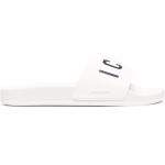 Vita Slip in-sandaler från DSQUARED2 i storlek 40 med Slip-on med öppen tå i Gummi 