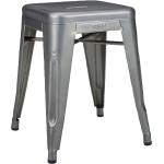 Tolix - Pall H50 Stool Raw Steel Varnished - Silver