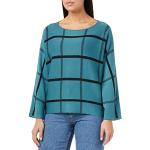 Rutiga Teal-färgade Oversize tröjor från Tom Tailor i Storlek M för Damer 