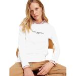 Vita Tränings hoodies med broderi från Tommy Hilfiger Essentials på rea i Storlek S i Bomull för Damer 